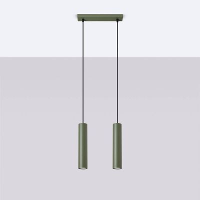 Sollux Lighting Lagos lampa wisząca 2x10 W zielona SL.1485
