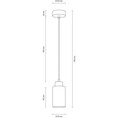 Spot-Light Bosco lampa wisząca 1x60W brzoza/biały 1720160