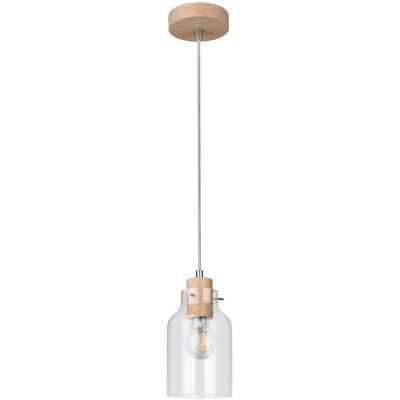 Spot-Light Alessandro Wood lampa wisząca1x60W dąb olejowany/transparent 1760174