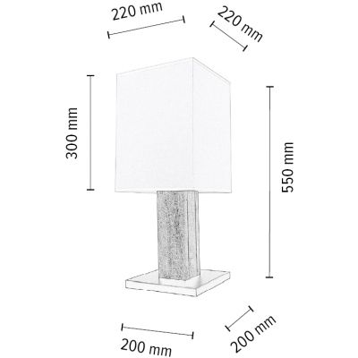 Spot-Light Anes lampa stołowa 1x25W czarny/drewno/biały 74529187