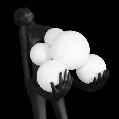 Step Into Design Woman lampa stojąca 6x40 W czarna F9312