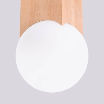 Sollux Lighting Solis lampa podsufitowa 1x8 W drewno SL.1407