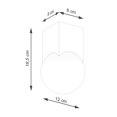 Sollux Lighting Solis lampa podsufitowa 1x8 W drewno SL.1407