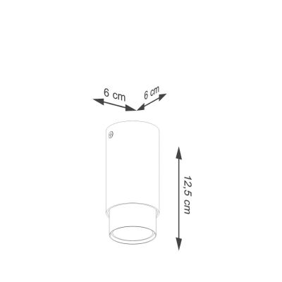 Sollux Lighting Nero lampa podsufitowa 1x10 W czarna SL.1408