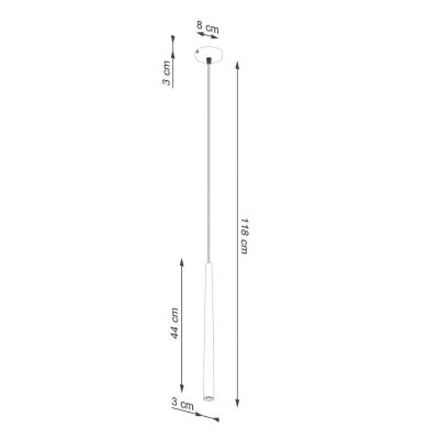 Sollux Lighting Bliss lampa wisząca 1x8 W czarna SL.1462