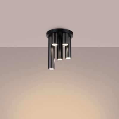 Sollux Lighting Lagos lampa podsufitowa 5x10 W czarna SL.1467