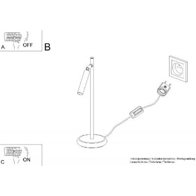 Sollux Lighting Pastelo lampa biurkowa 1x8 W złota SL.1470