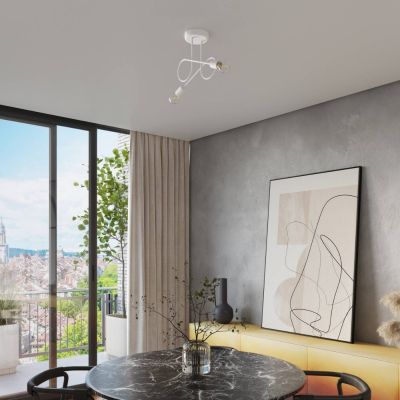 Sollux Lighting Loop lampa podsufitowa 2x15 W biała SL.1471