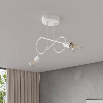 Sollux Lighting Loop lampa podsufitowa 2x15 W biała SL.1471