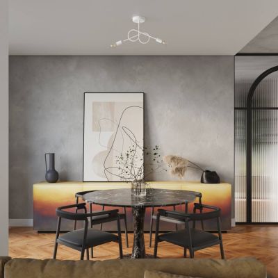 Sollux Lighting Loop lampa podsufitowa 2x15 W biała SL.1471