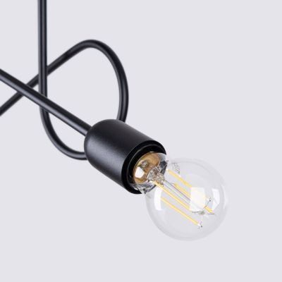 Sollux Lighting Loop lampa podsufitowa 2x15 W czarna SL.1472