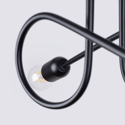 Sollux Lighting Loop lampa podsufitowa 2x15 W czarna SL.1472