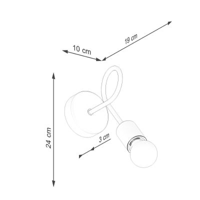 Sollux Lighting Ember kinkiet 1x15 W biały SL.1473