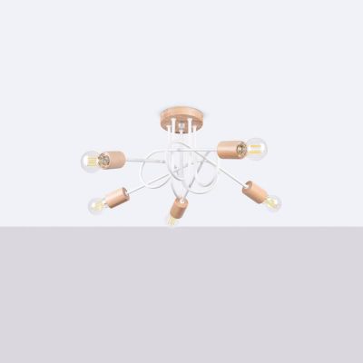 Sollux Lighting Ember lampa podsufitowa 5x15 W biała SL.1475