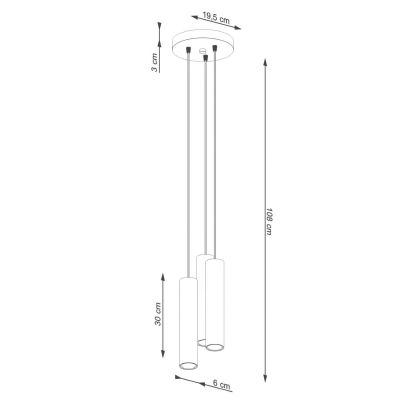 Sollux Lighting Lagos lampa wisząca 3x10 W beżowa SL.1482