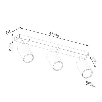 Sollux Lighting Ring lampa podsufitowa 3x10 W czerwona SL.1508