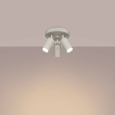 Sollux Lighting Ring lampa podsufitowa 3x10 W beżowa SL.1497