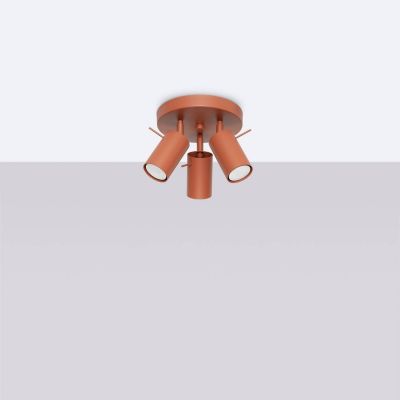 Sollux Lighting Ring lampa podsufitowa 3x10 W czerwona SL.1509