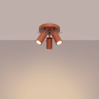 Sollux Lighting Ring lampa podsufitowa 3x10 W czerwona SL.1509