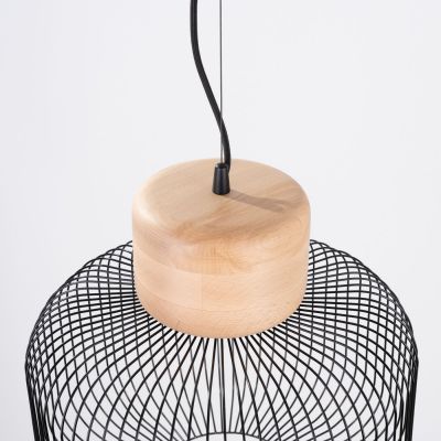 Sollux Lighting Gabbia lampa wisząca 1x15 W czarna SL.1847