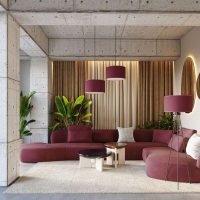 Sollux Lighting Nevia lampa stojąca 1x15 W burgund SL.1856