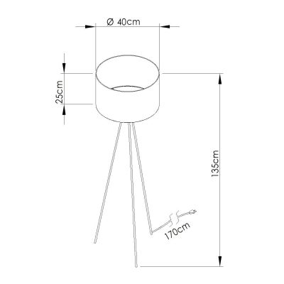 Sollux Lighting Nevia lampa stojąca 1x15 W niebieska SL.1855