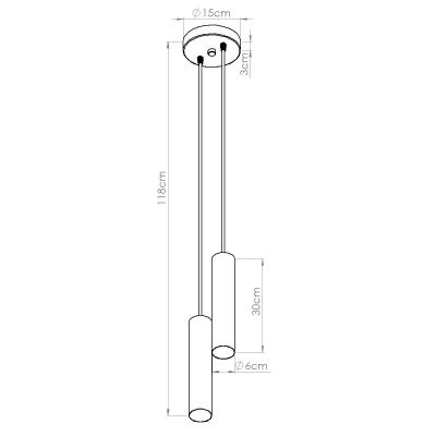 Sollux Lighting Lagos lampa wisząca 2x10 W biała SL.1868