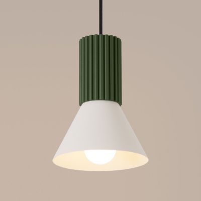 Sollux Lighting Estria lampa wisząca 1x10 W zielona/beżowa SL.1872