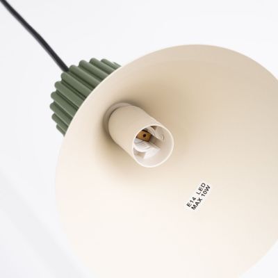 Sollux Lighting lampa wisząca 3x10 W zielona/beżowa SL.1873