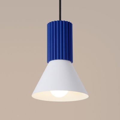 Sollux Lighting Estria lampa wisząca 1x10 W biała-niebieska SL.1874