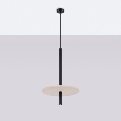 Sollux Lighting Feltro lampa wisząca 1x8 W czarna/beżowa SL.1879
