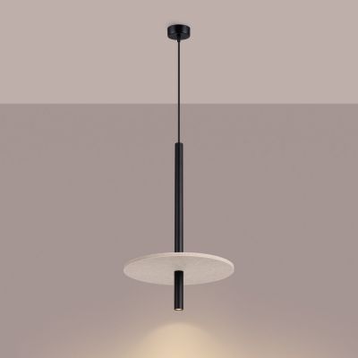 Sollux Lighting Feltro lampa wisząca 1x8 W czarna/beżowa SL.1879