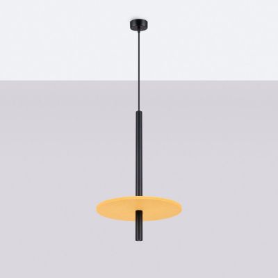 Sollux Lighting Feltro lampa wisząca 1x8 W czarna/żółta SL.1880