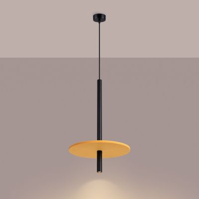 Sollux Lighting Feltro lampa wisząca 1x8 W czarna/żółta SL.1880