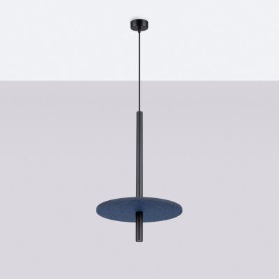 Sollux Lighting Feltro lampa wisząca 1x8 W czarna/niebieska SL.1881