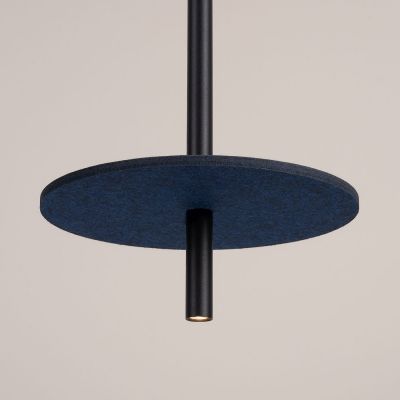 Sollux Lighting Feltro lampa wisząca 1x8 W czarna/niebieska SL.1881