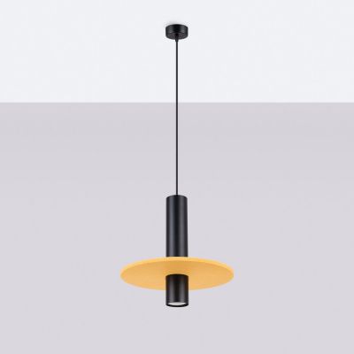 Sollux Lighting Pelta lampa wisząca 1x10 W czarna/żółta SL.1883
