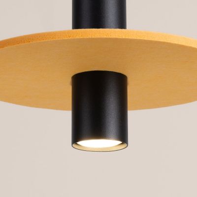 Sollux Lighting Pelta lampa wisząca 1x10 W czarna/żółta SL.1883