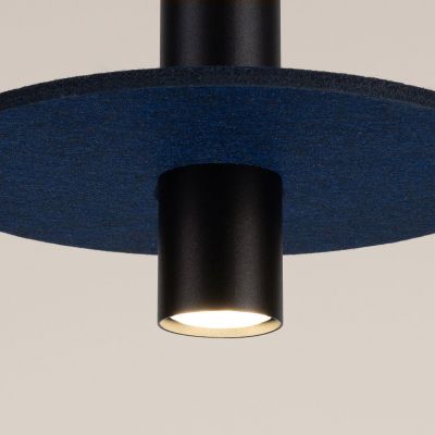 Sollux Lighting Pelta lampa wisząca 1x10 W czarna/niebieska SL.1884