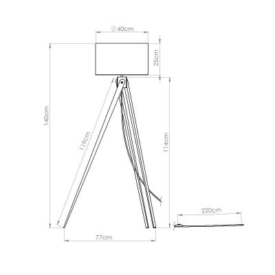 Sollux Lighting Natt lampa stojąca 1x15 W beżowa SL.1905