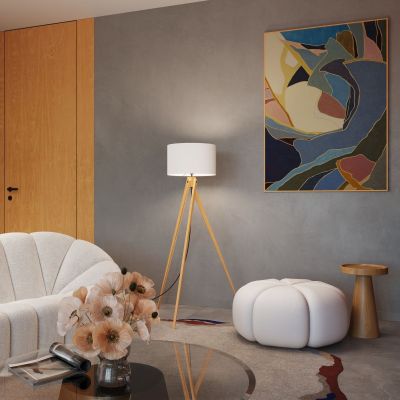 Sollux Lighting Natt lampa stojąca 1x15 W biała SL.1908