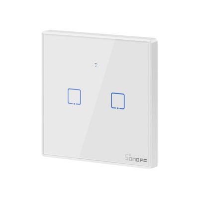 Sonoff WiFi + RF 433 włącznik światła dotykowy T2 EU TX (2-kanałowy) biały IM190314016