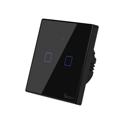 Sonoff WiFi + RF 433 włącznik światła dotykowy T3 EU TX (2-kanałowy) czarny IM190314019