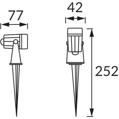 Strühm Plant lampa gruntowa 1x3 W czarna 03129