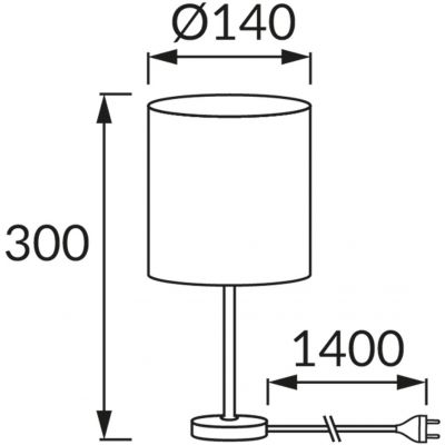Strühm Agnes lampa stołowa 1x2 W biała-chrom 03146