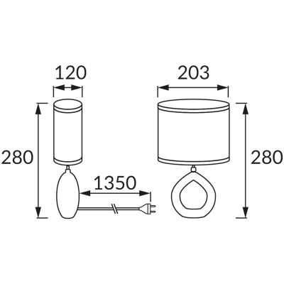 Strühm Golf lampa stołowa 1x25 W brązowa-beżowa 03205
