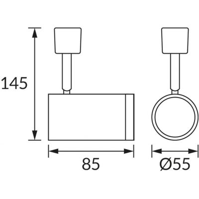 Strühm Haga lampa do szynoprzewodów 1x35 W czarny 03505