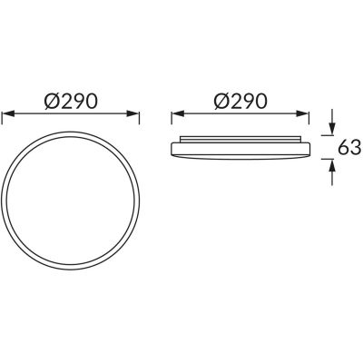 Strühm Sola Slim plafon 1x18 W biały 03517
