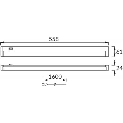 Strühm Manuel lampa podszafkowa 1x10 W srebrna 03561