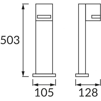 Strühm Forest lampa stojąca zewnętrzna 1x35 W czarna 03604